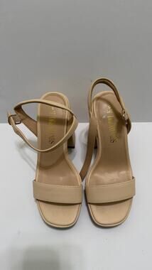 DREAM PAIRS Nude Platform Block Heel Sandals Size 5 Ankle Strap Open Toe Chunky